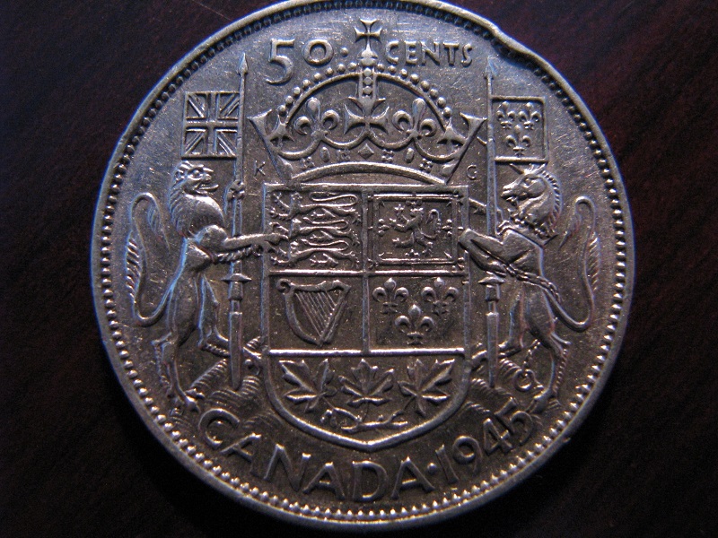 Evaluate-1945-Canada-Silver-50-Cent-Dp-Mintage-Error